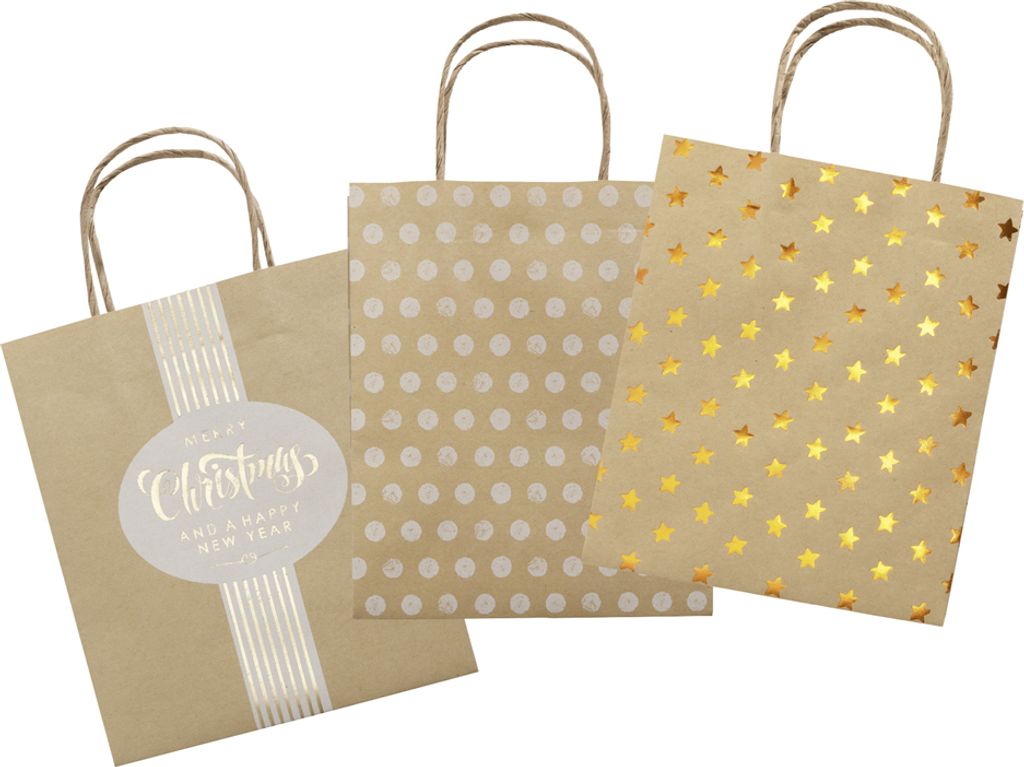 folia Papiertüten "Weihnachten" Kraftpapier klein 12 Stück Produktbild 