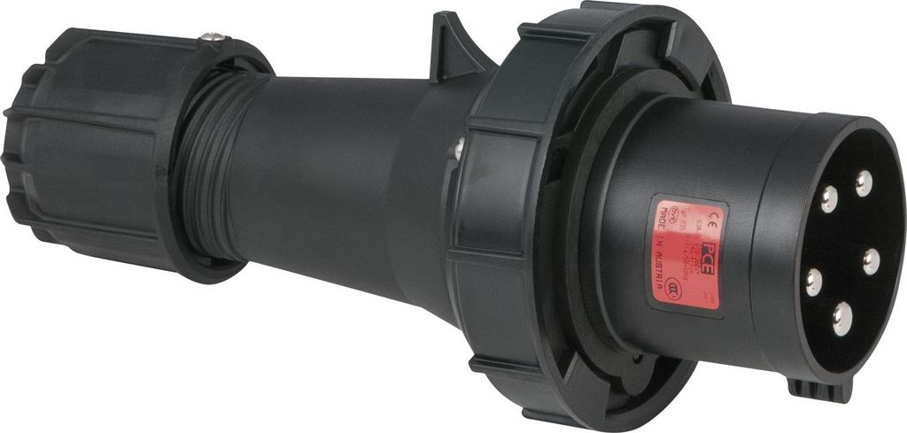 PCE CEE 63 A/400 V 5-pin Plug male Schwarz - IP67