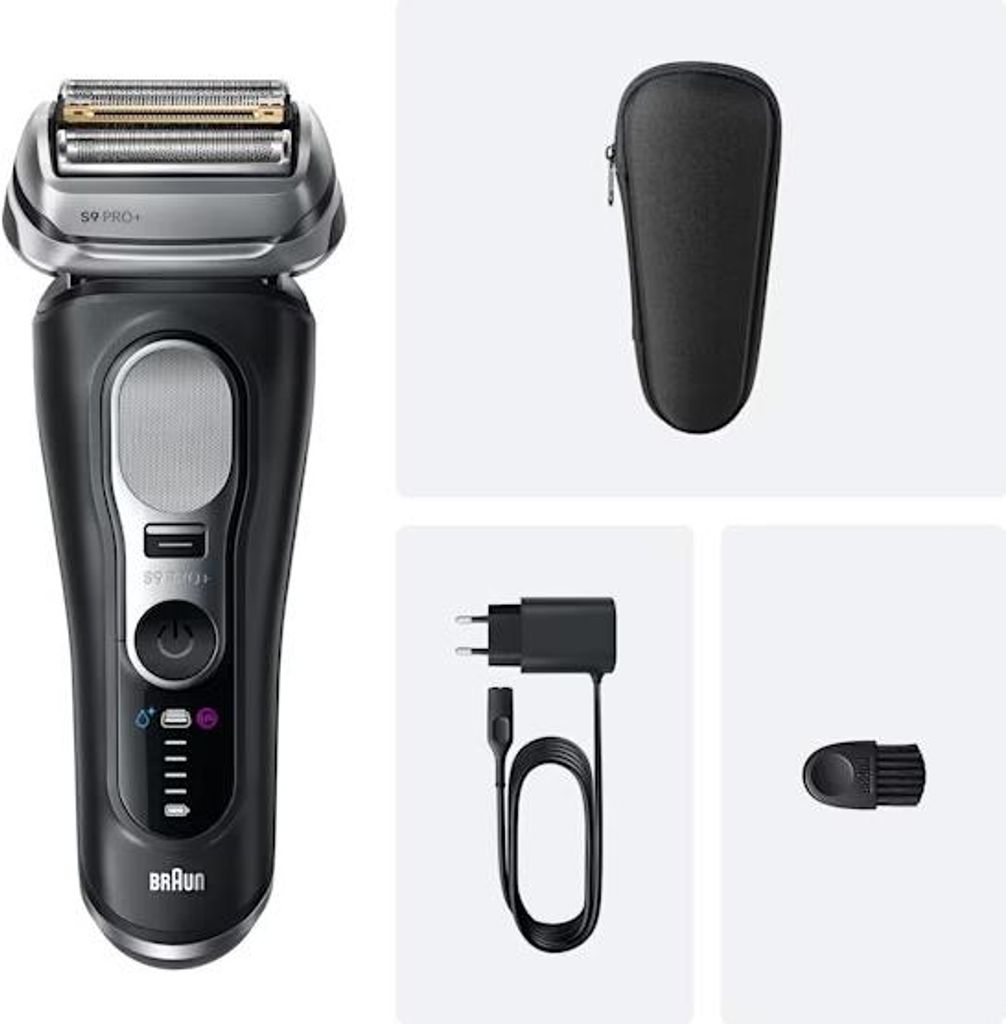 Braun Series 9 Pro+ 9600s, Golarka foliowa, Czarny, Zdjęcie produktu 