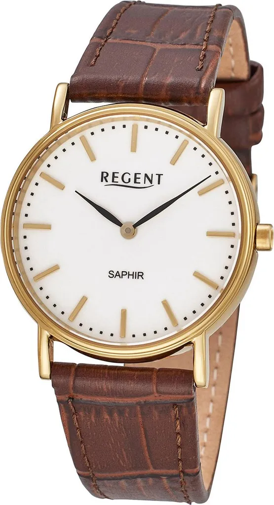 Orologio Regent F-1572 da donna al quarzo marrone/oro