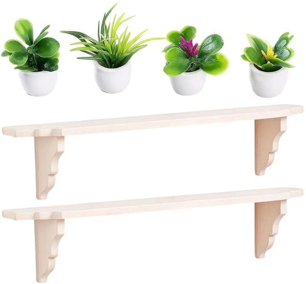Unyqoos Miniatur Zubehör Set für Puppenhaus und Feengarten - 6 Teile mit realistischen Pflanzen und Planken