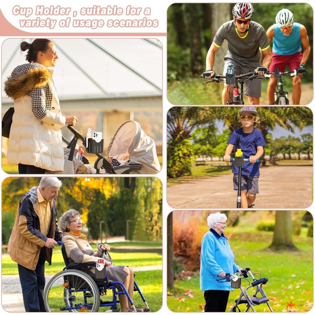 Getränkehalter für Kinderwagen Buggy,Flaschenhalter Fahrrad Produktbild 6