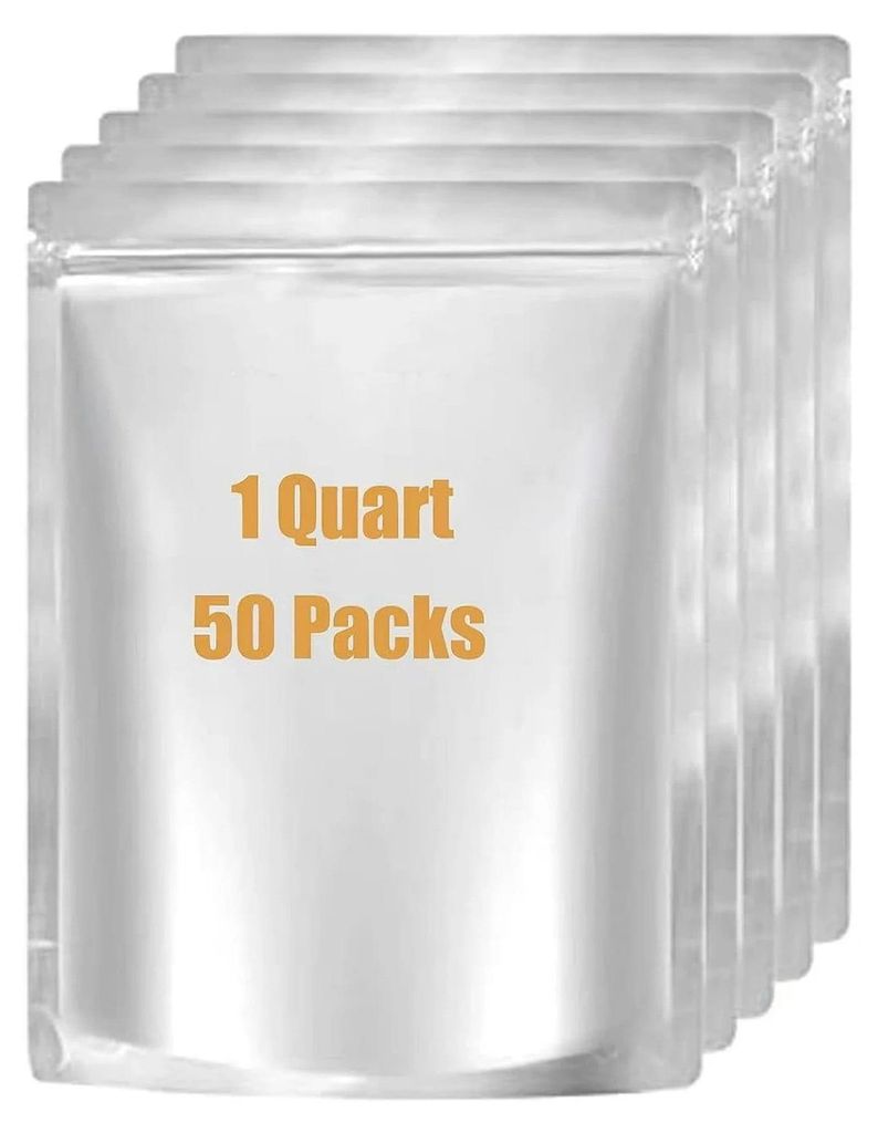 50 Stück 1-Quart-Mylar-Beutel, Mylar-Beutel zur Produktbild 