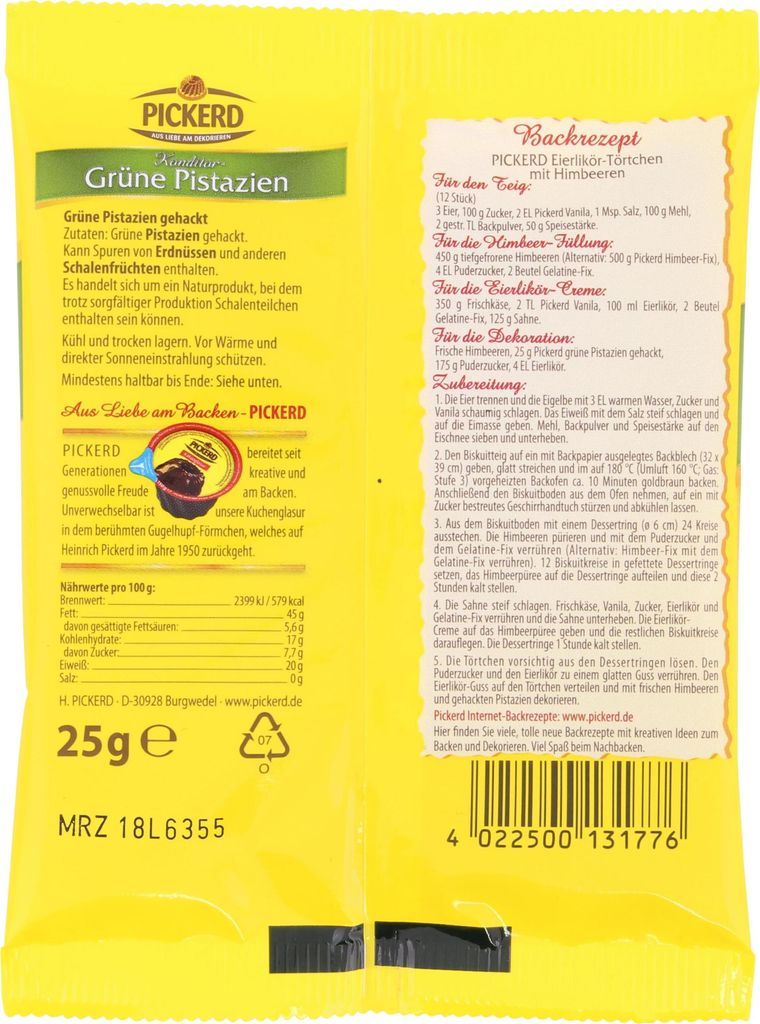 Pickerd Grüne Pistazien gehackt Produktbild 2