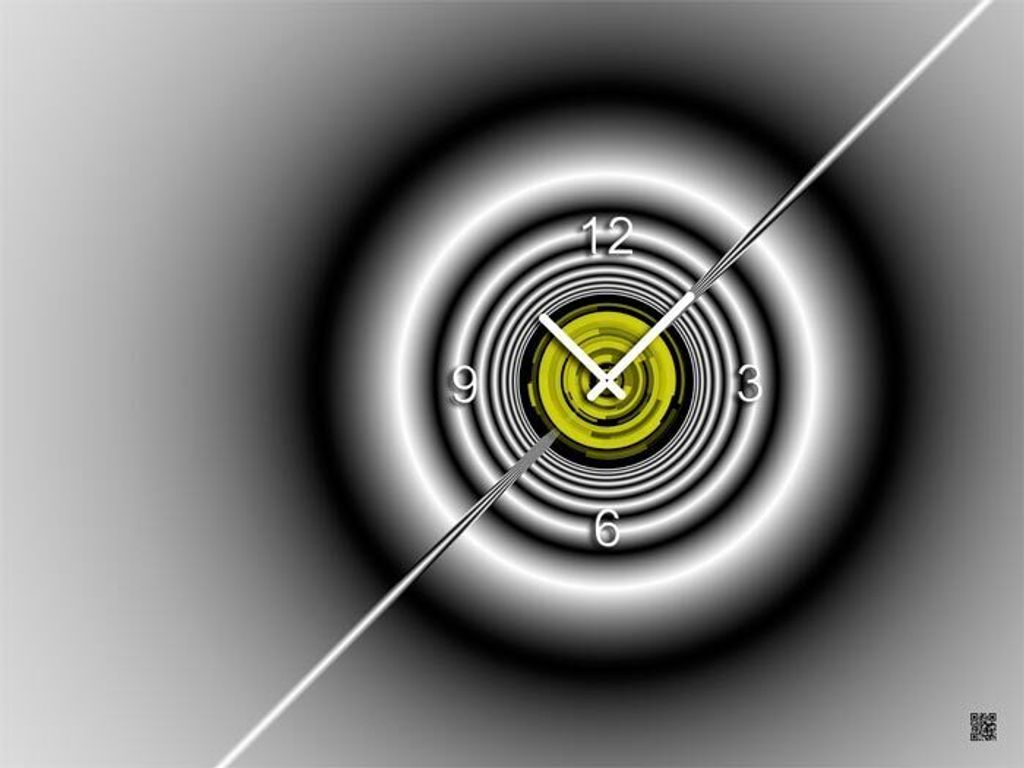 5002 Dixtime Designer Wanduhr, Wanduhren, Moderne Bürouhr 35cm x 50cm