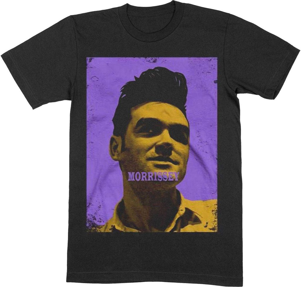 Morrissey - T-Shirt für Herren/Damen Uni RO7443 (S) (Schwarz/Violett/Gelb)
