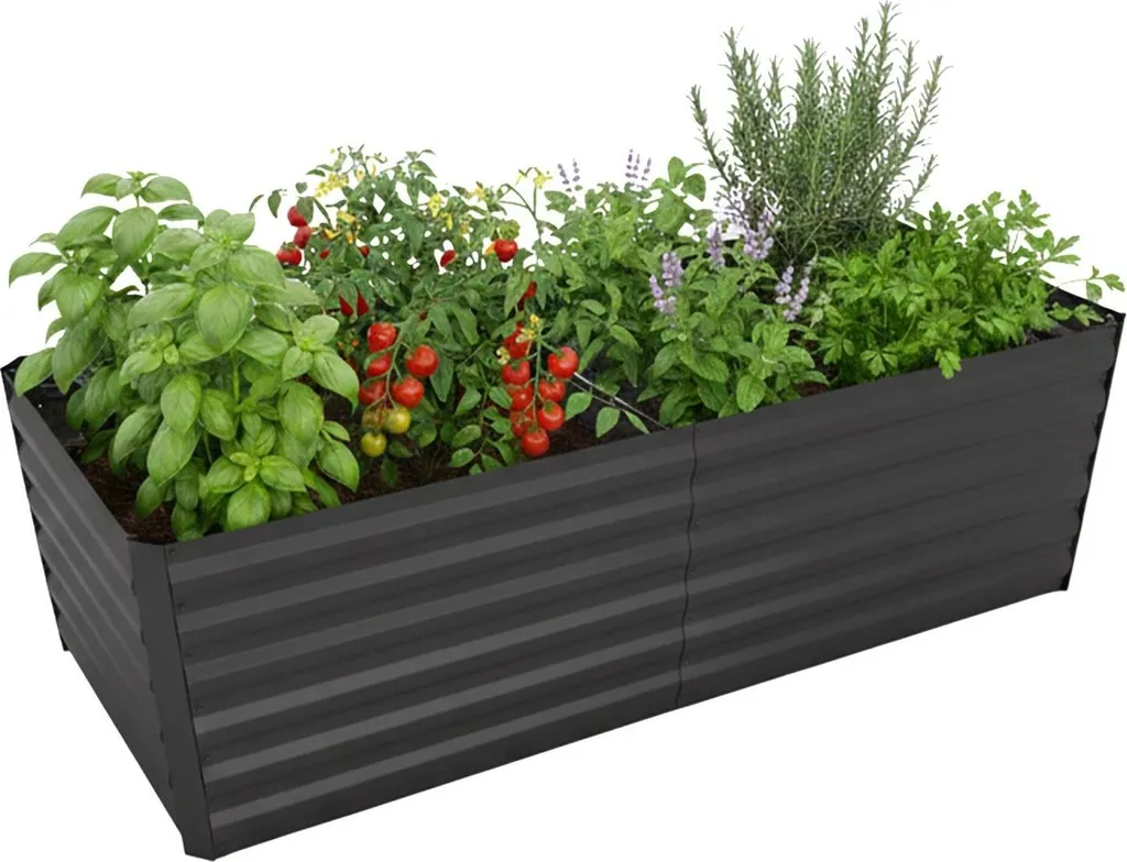 Jardinière surélevée anticorrosion en acier avec drainage optimisé