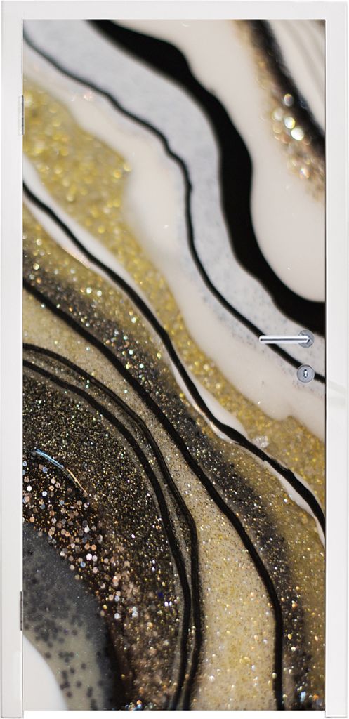 MuchoWow Türtapete Selbstklebende Türfolie Edelstein - Abstrakt - Marmor - Natur 90x235 cm Türposter Türaufkleber Klebefolie Türklebefolie -...