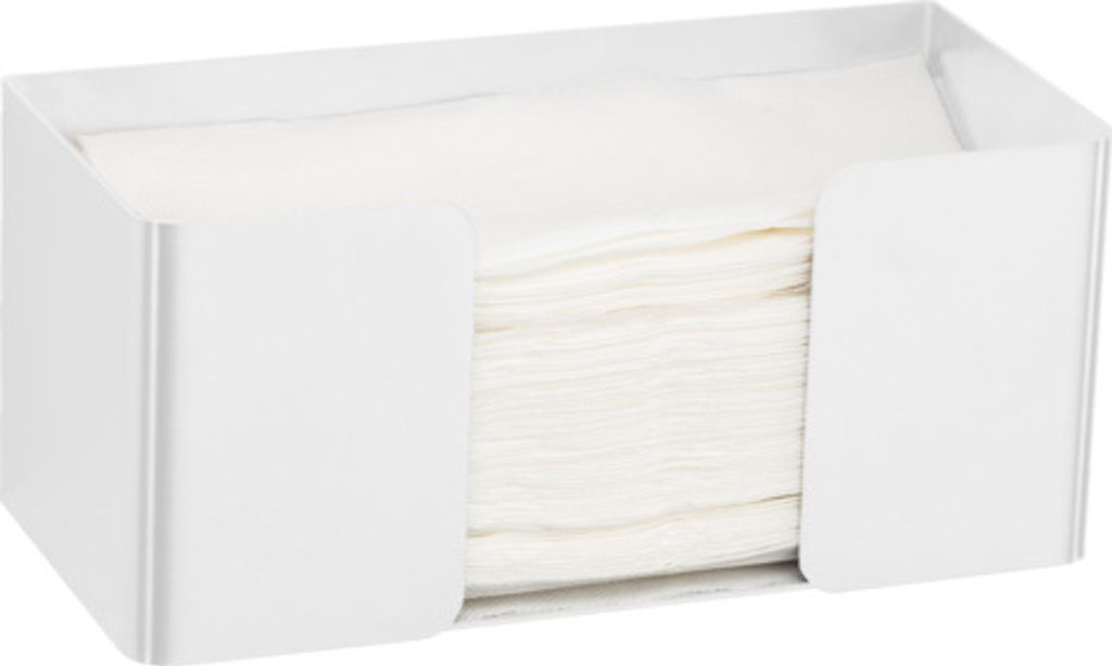 Offener kompakter Papierhandtuchspender aus Edelstahl 200 Blatt Füllmenge mit Farbvarianten, Farbe:Weiß