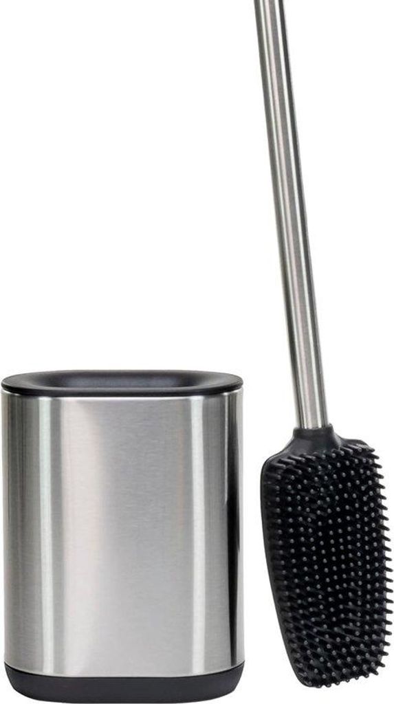 Edle Toilettenbürste aus Edelstahl silber