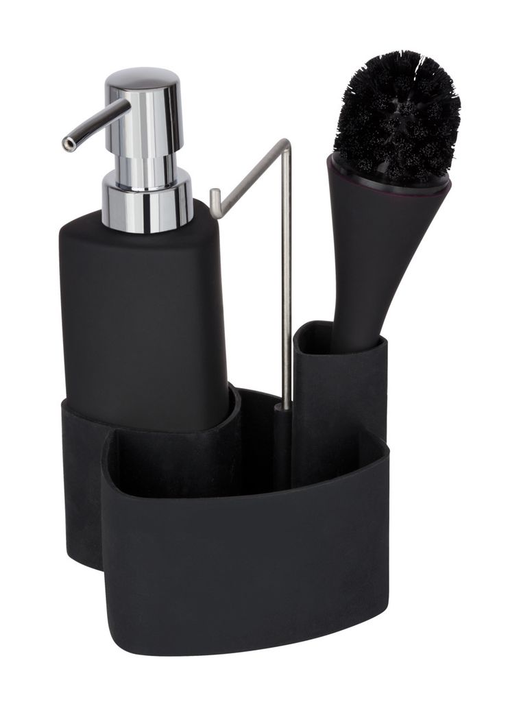 WENKO Spül-Set Mod. Empire Schwarz, mit Spülbürste Produktbild 