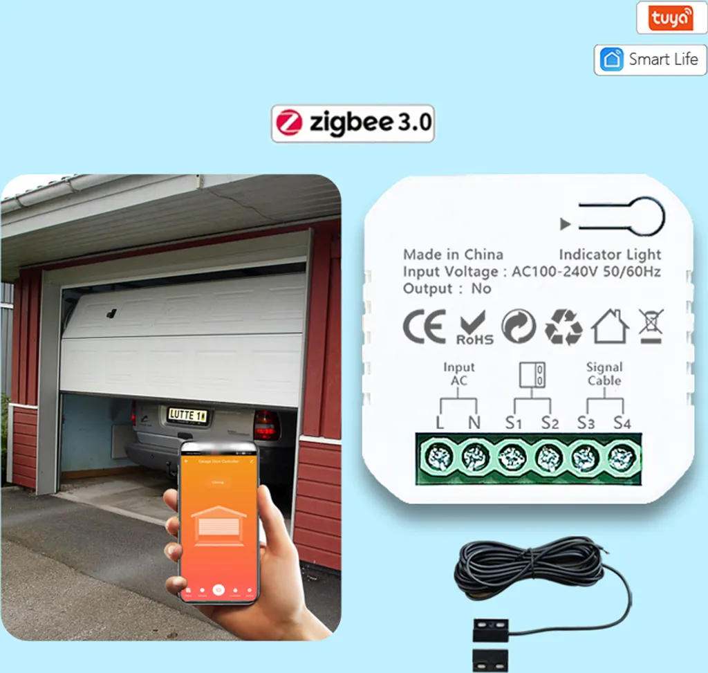 Commande de Garage Connectée Tuya ZigBee pour Accès Smartphone - 7