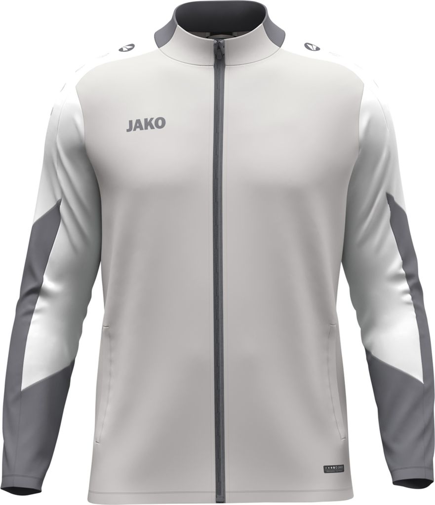 Jako Polyesterjacke Dynamic hellgrau/weiß/grau 164