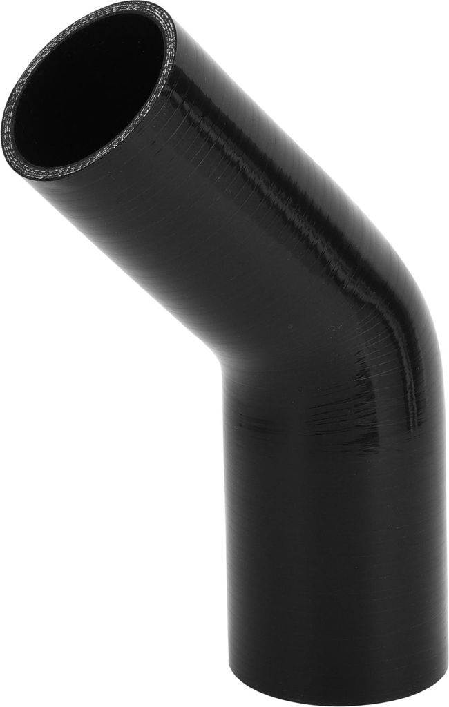 1 Stück 57-63mm/2,24-2,48" ID 120mm/4,72" Länge 45 Grad Schwarzer Autosilikonschlauch Kühlmittelschlauch Universal