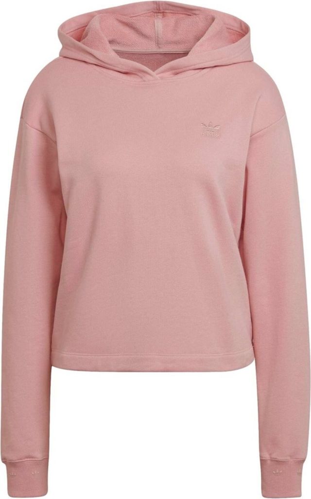 Adidas Cropped Hoodie Damen rosa Baumwolle kurz M