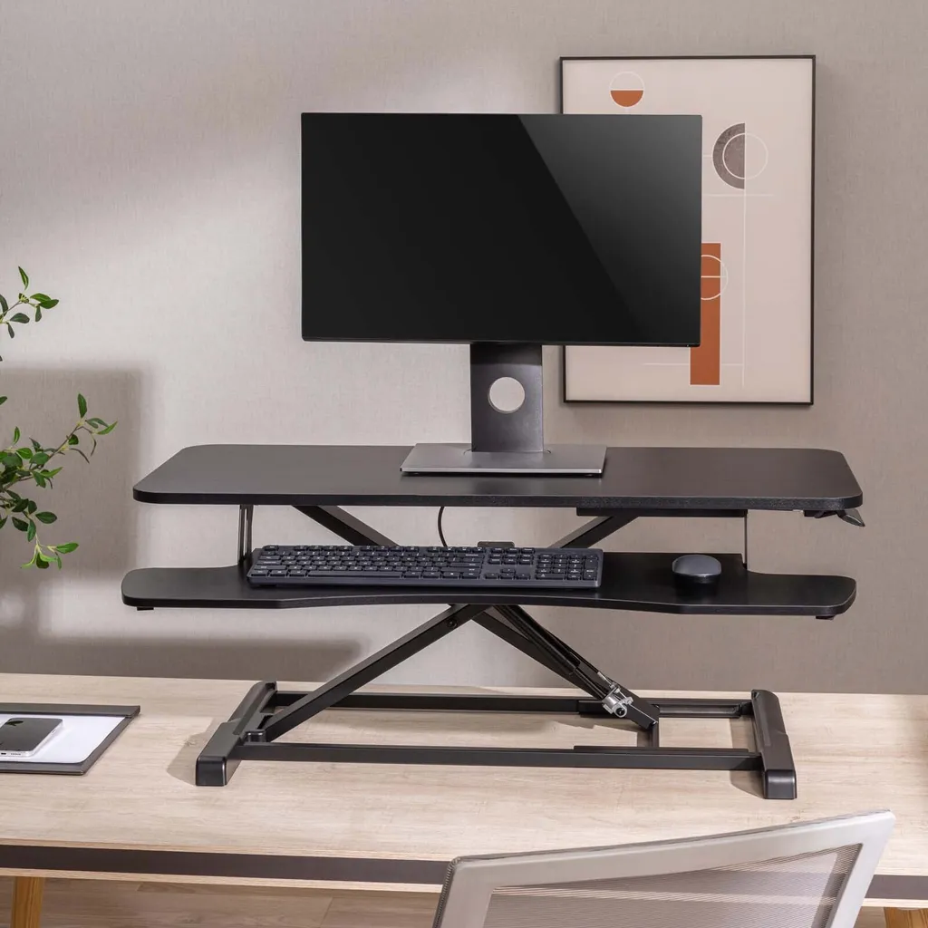 Station de Travail Réglable 95cm Toboli avec Support Clavier Ergonomique