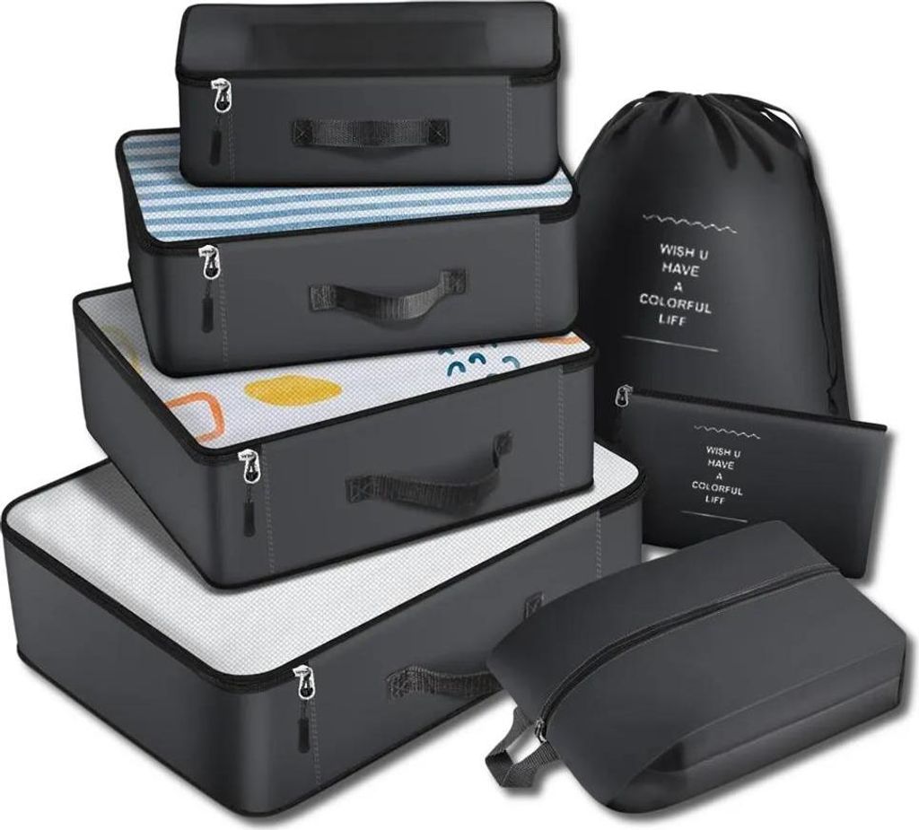 Set de voyage de 7 organiseurs de valise imperméables, Image du produit 
