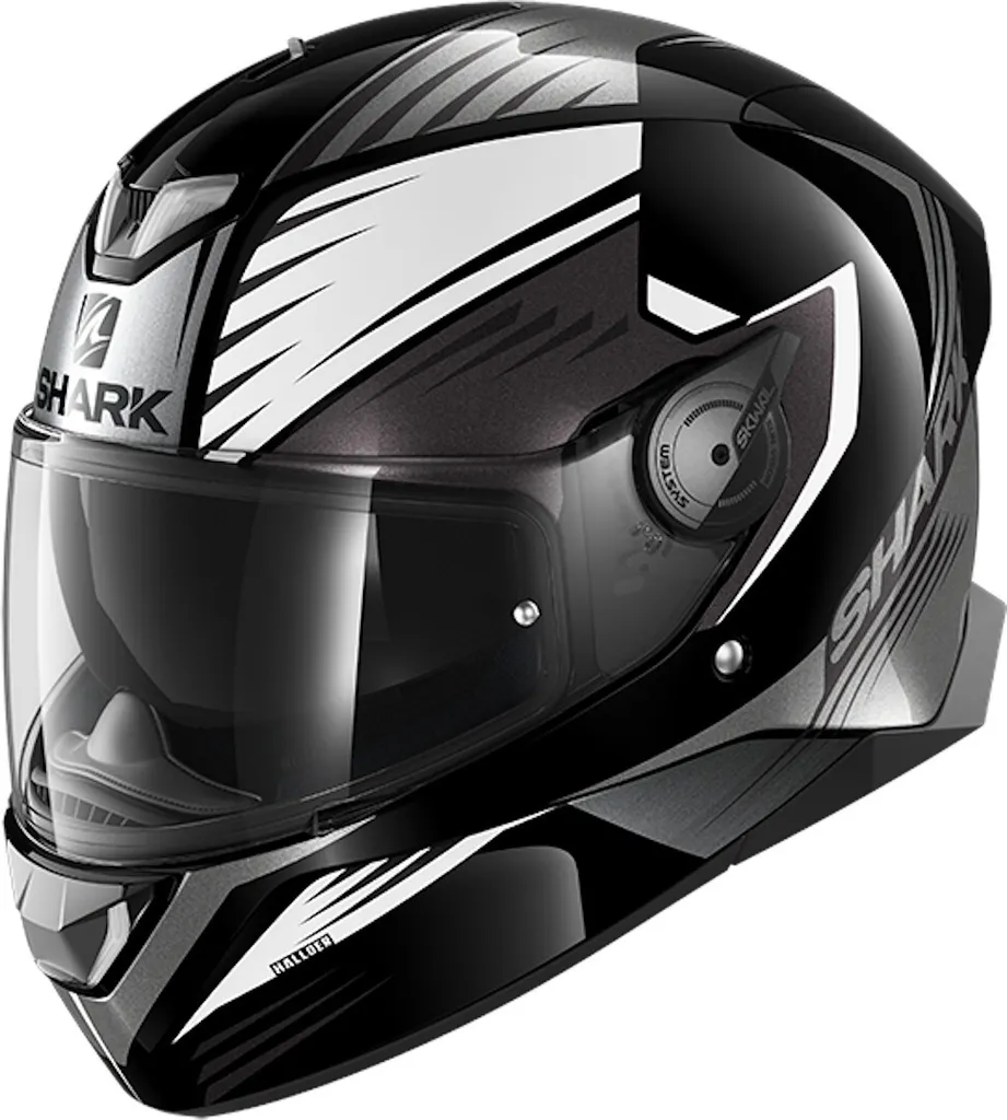 Casque Shark Skwal 2 Hallder Noir Blanc S pour Route et Touring