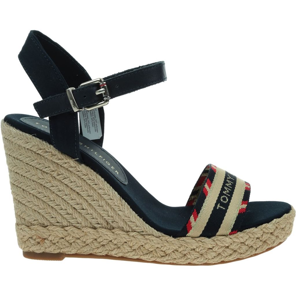 Tommy Hilfiger Corporate Webbing High Damen Sandale in Blau, Größe 42
