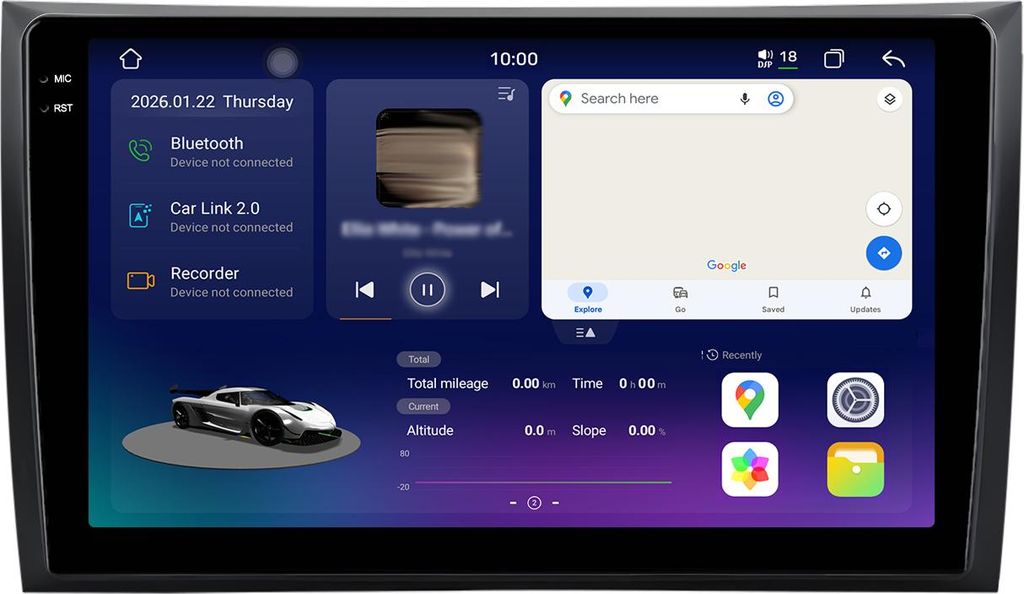 2k Display Android Radio 128GB für Suzuki SX4 2006–2014 Carplay Android Auto Navi 4G LTE Bluetooth DAB+ Rückfahrkamera Lenkradsteuerung