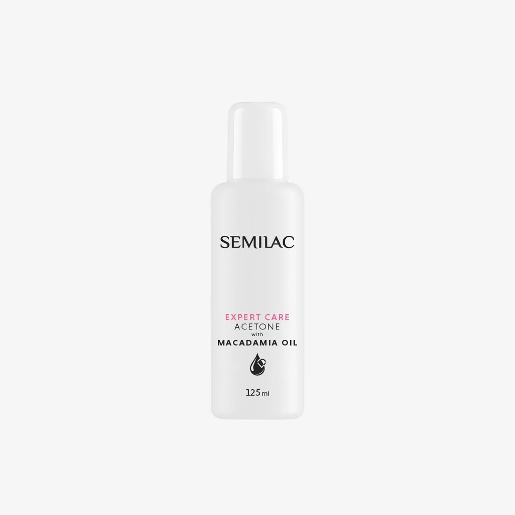 SEMILAC Rimuovi smalto all'acetone Expert Care con olio di Macadamia 125ml