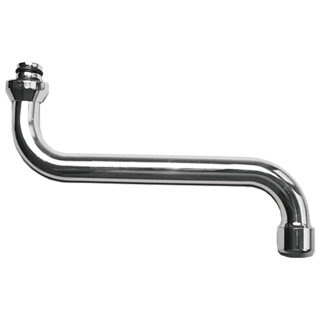 S-Auslauf Auslauf für Wand-Armaturen chrom - 3/4" Anschluss 300 mm
