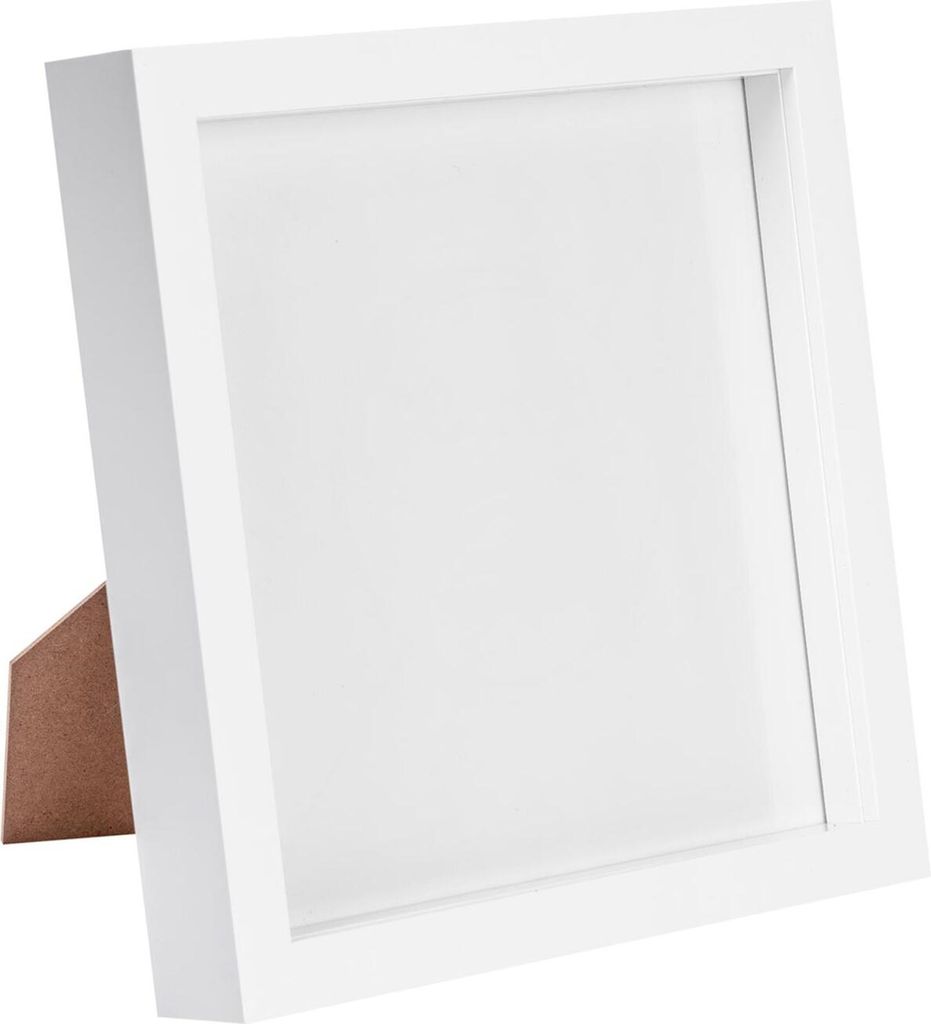 Weiß 8 "x 8" 3D Box Fotorahmen - stehendes hängendes handwerk schattenbild display - von nicola frühling