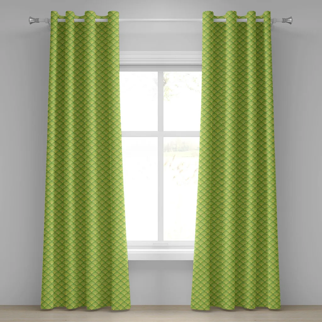 Tende Decorative Orientali ABAKUHAUS Verde Giapponese 280x175