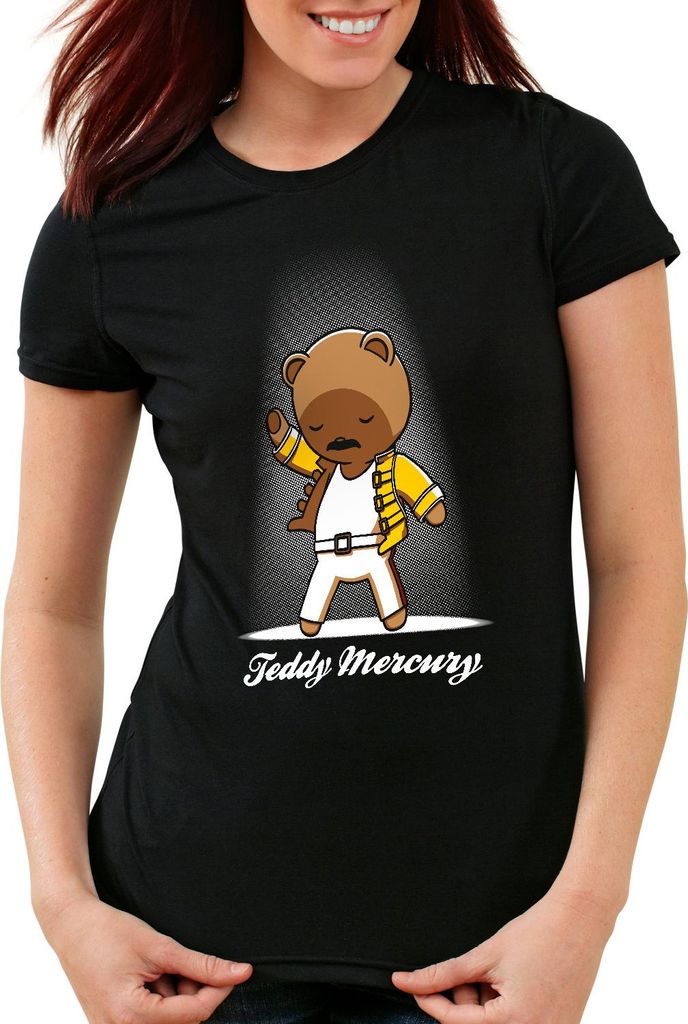 style3 Teddy Mercury Damen T-Shirt live rock you festival queen
