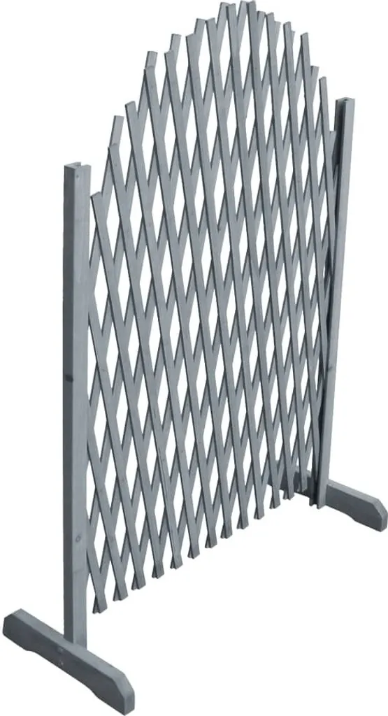 Panneau de Treillage de Jardin en Sapin 180x100 cm Gris avec Cadre Fixe