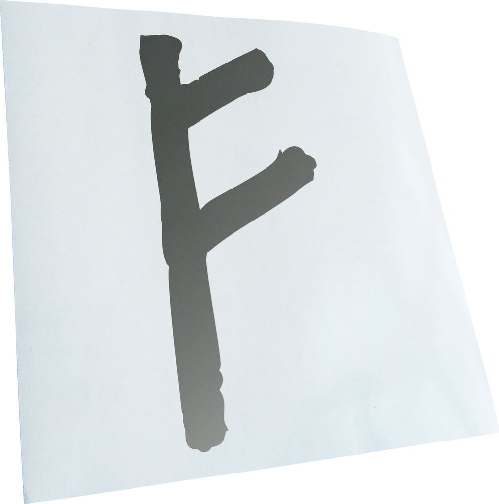 Kiwistar - Autoaufkleber - Futhark FEHU Rune - Neon Matt - Aufkleber für Auto Kfz Fahrrad, LKW, Truck Mofa