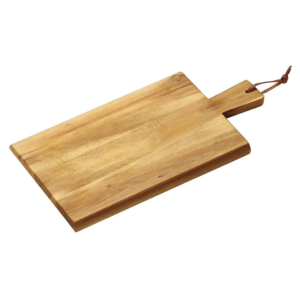 Mango-Holz Schneidbrett 38cm Tranchierbrett Griff-Brett Servierbrett Küchenbrett 