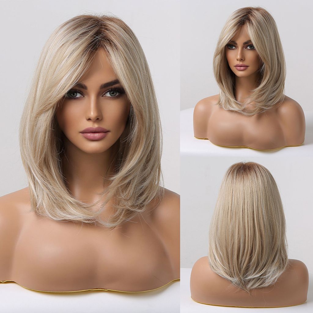 Damen Bob Perücke Mit Flapper Stirnband – Kostüm Perücke In Schwarz, Rot, Rosa, Weiß