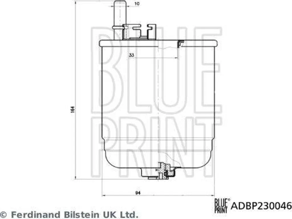 Filtre à carburant Blue Print ADBP230046 contre l'encrassement moteur i30