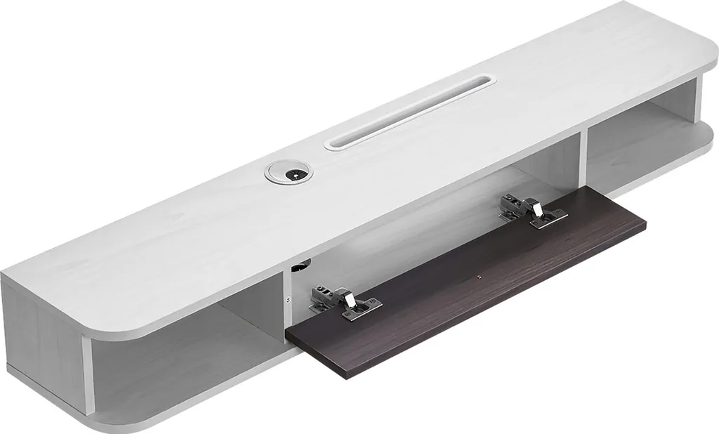 Mobile TV Sospeso 120cm Bianco SucceBuy: Salvaspazio Moderno Parete