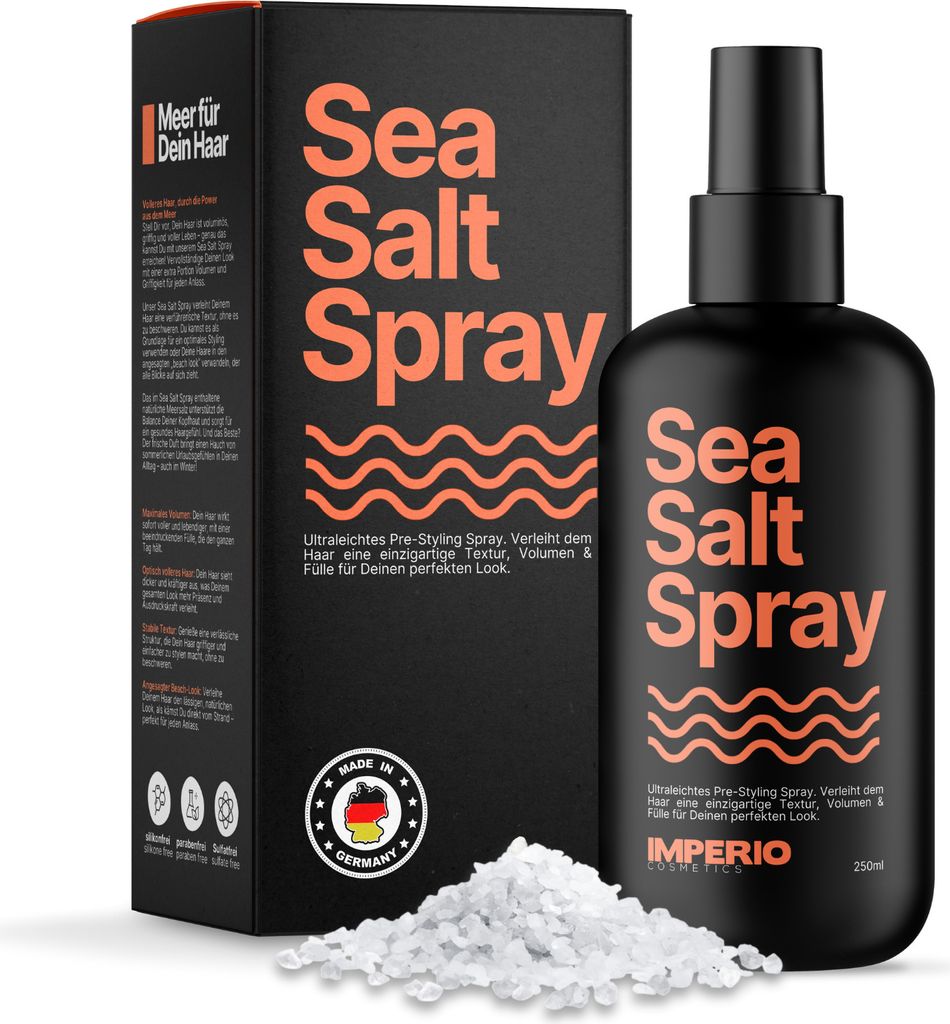 IMPERIO Sea Salt Spray für maximales Volumen und einen angesagten Beach-Look
