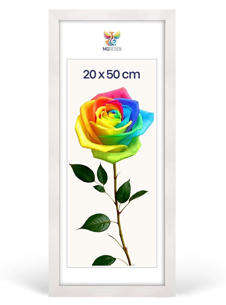 MG Design Bilderrahmen 20 x 50 cm - Posterrahmen mit Weiß Produktbild 