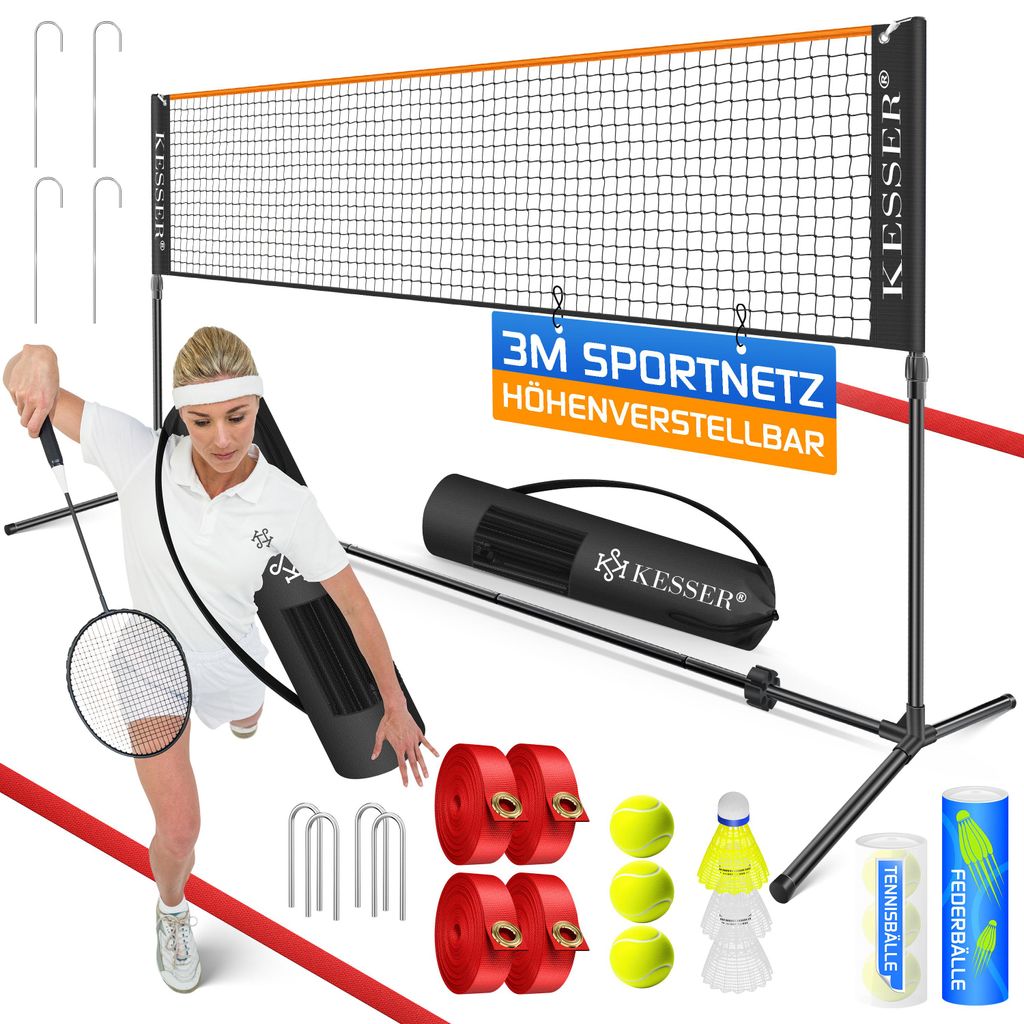 KESSER® Badmintonnetz, Tennisnetz | 300cm | 400cm | 500 cm Produktbild 