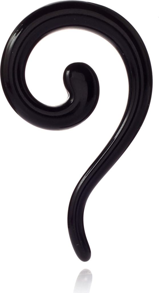 Karisma Ohr Dehnung Schnecke Spirale Expander Acryl UV Schwarz - 1818.WH.5mm