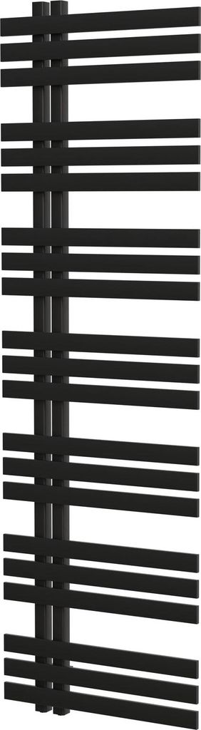 Schulte Badheizkörper IGNIS, 160x50 cm, Schwarz, seitlich versetzter Mittelanschluss, ohne Heizstab