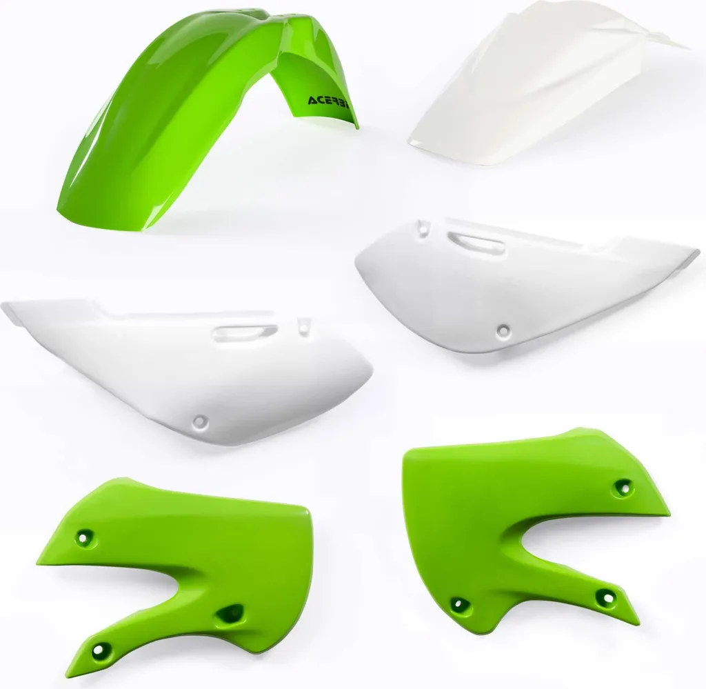 Acerbis Kit Carénage 6 Pièces 2013 Vert et Blanc pour Motocross