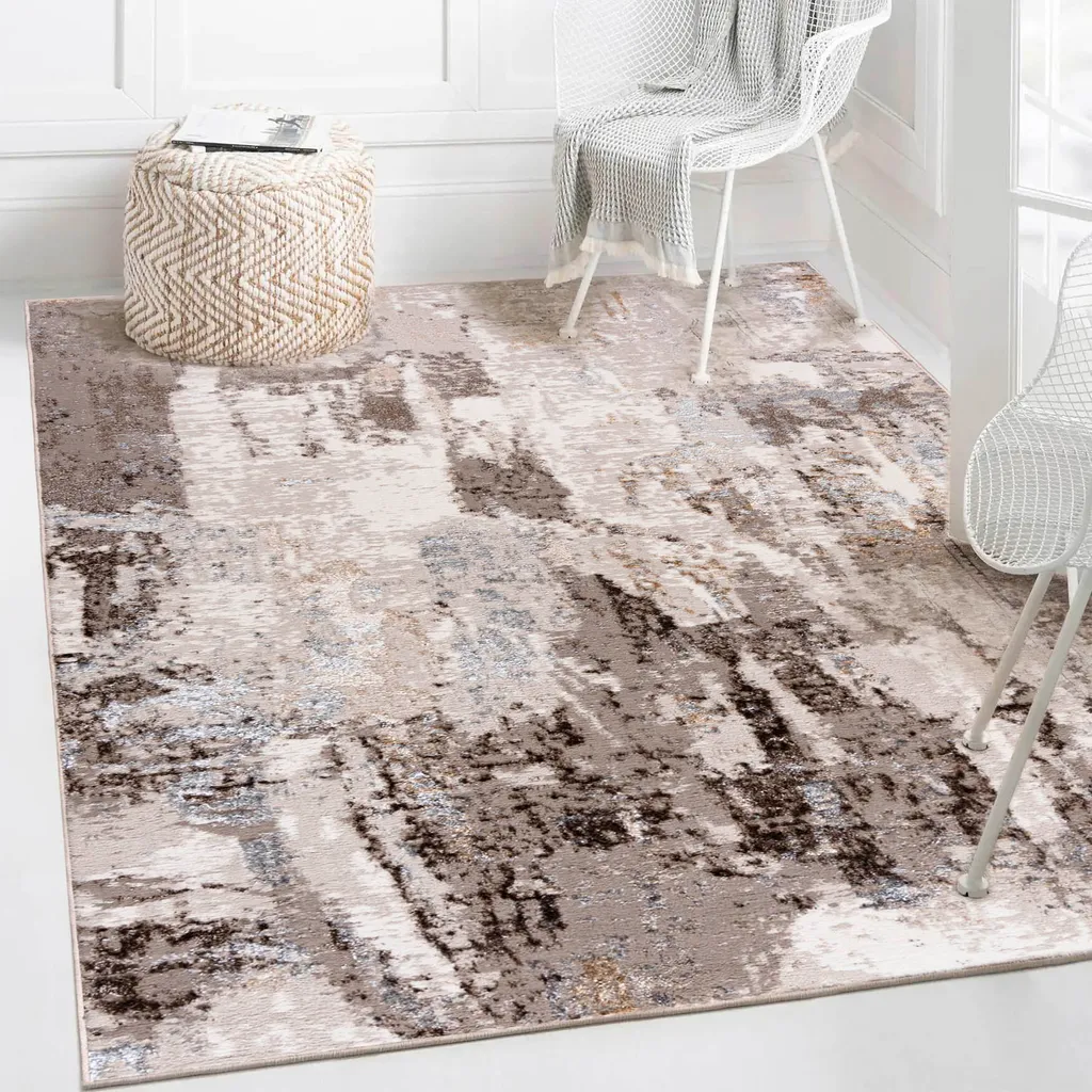 Tapis Facile à Nettoyer Mazovia Beige 80x150 cm Solution Anti-allergie