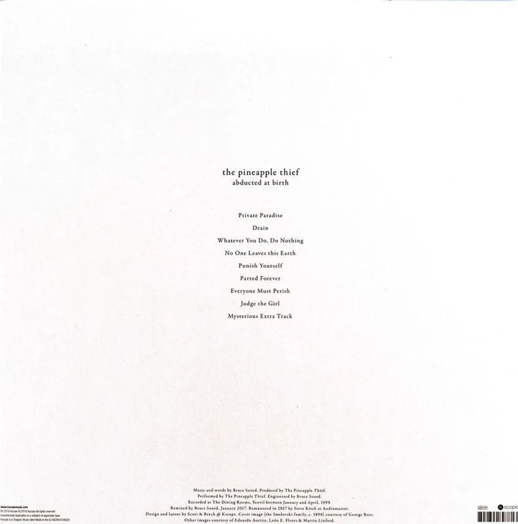 Abducted At Birth The Pineapple Thief 2 LP Vinyle Progressif Rock - 2