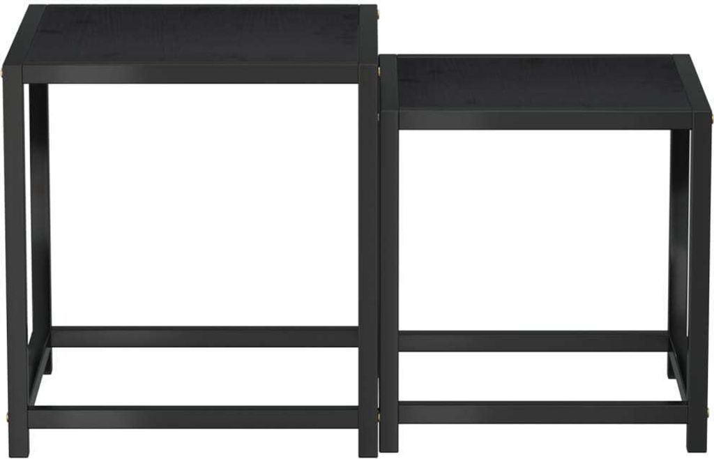 Möbel Beistelltisch/Flurtisch Moderner design - Sofatisch für Wohnzimmer -e 2 Stk. MDF Schwarz Top6547436