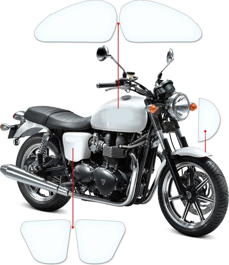 Lackschutzfolie Steinschlagschutz passend für Triumph Bonneville 2009-2016