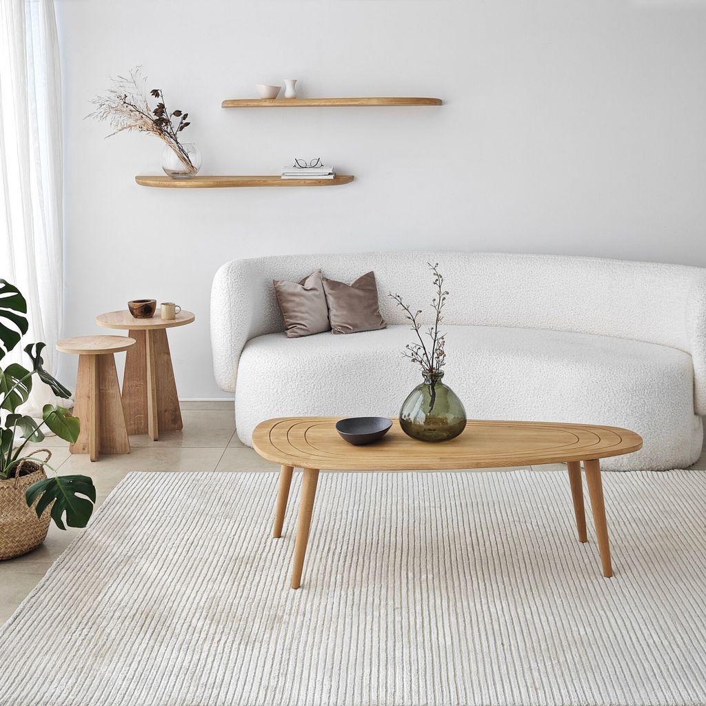 Skye Decor, Wavy 2 - Oak, półki ścienne, dąb, drewno, 100 x Zdjęcie produktu 