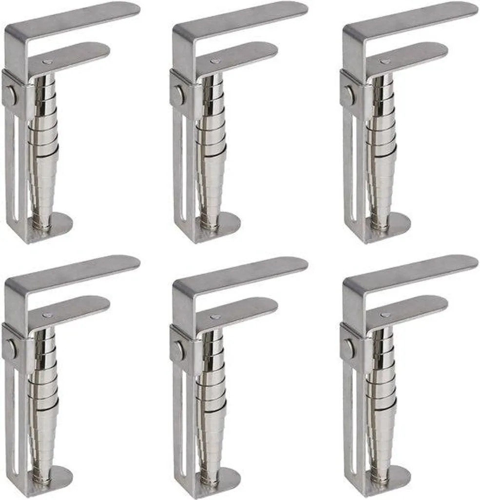 Pinces à nappe inoxydables lot de 6, 9.5x5cm pour grande table de jardin