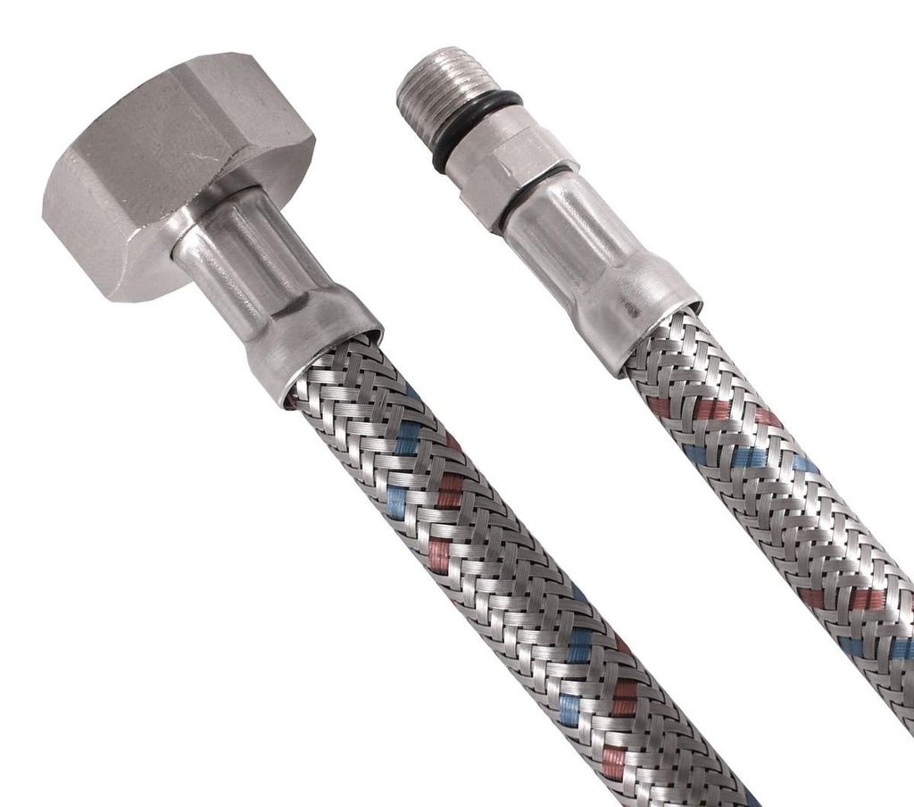 Aqualine Flexibler Schlauch, Edelstahl M10x1/2", 60 cm Produktbild 