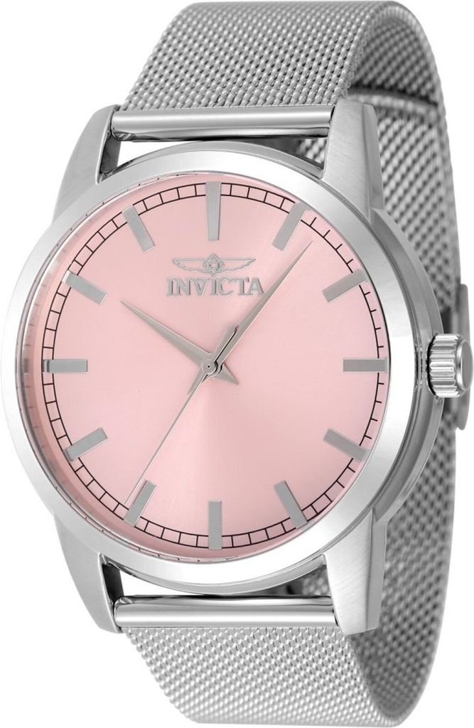 Invicta Celestial 48510 Herren uhr - Wasserdicht - Analog - Quarzuhrwerk - Edelstahl mit rosa zifferblat - 43mm