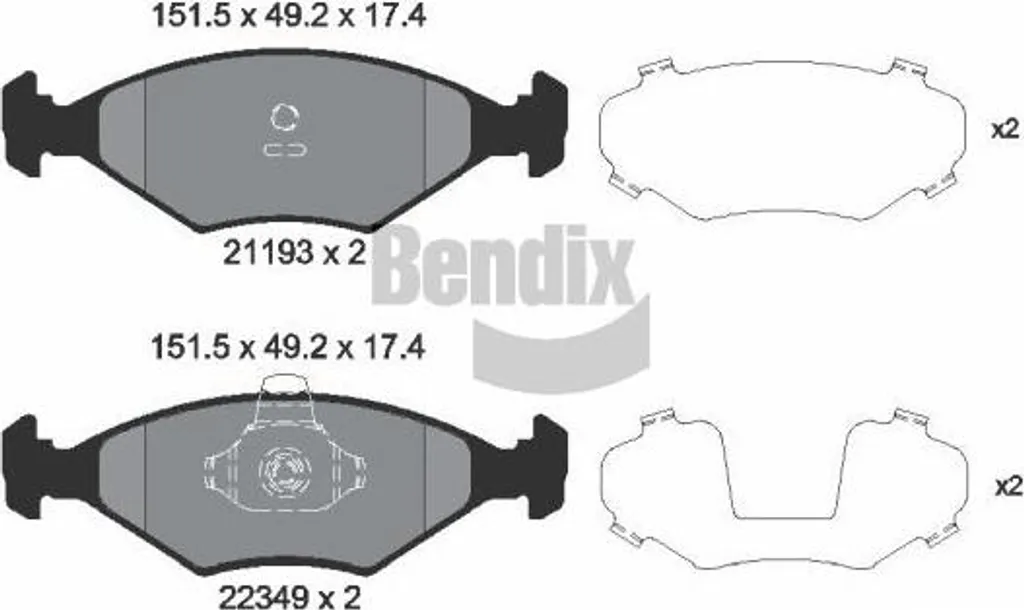 Plaquettes de Frein Palio Bendix BPD1764 - Idéal Trajets Urbains
